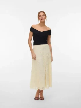 Awblakely langer Rock mit hoher Taille