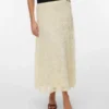 Awblakely langer Rock mit hoher Taille