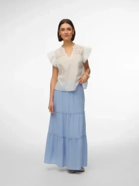 Awkeeley langer Rock mit hoher Taille