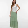 Awkeeley langer Rock mit hoher Taille