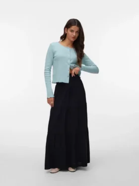 Awkeeley langer Rock mit hoher Taille