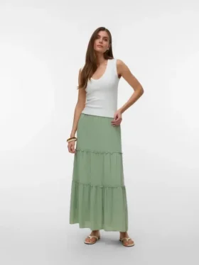 Awkeeley langer Rock mit hoher Taille