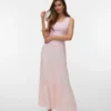 Awkeeley langer Rock mit hoher Taille