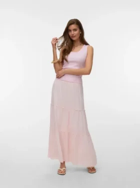 Awkeeley langer Rock mit hoher Taille