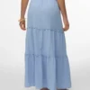 Awkeeley langer Rock mit hoher Taille