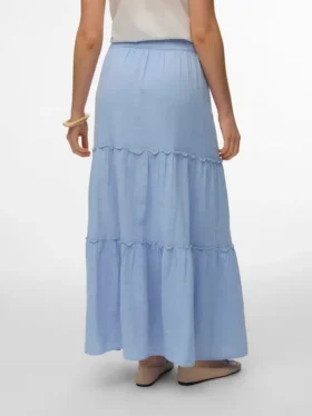 Awkeeley langer Rock mit hoher Taille
