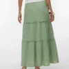 Awkeeley langer Rock mit hoher Taille