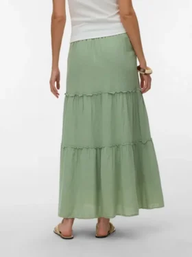 Awkeeley langer Rock mit hoher Taille