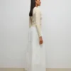 Awkeeley langer Rock mit hoher Taille