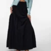 Awkeeley langer Rock mit hoher Taille