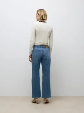 Awrena Jeans mit mittlerer Leibhöhe und weitem Bein