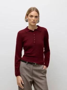 Awsikita Strick-Polo-Hemd