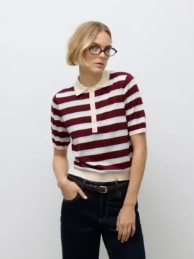 Awsikita Strick-Polo-Hemd
