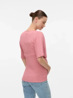 Bodycon-Fit-Top mit V-Ausschnitt