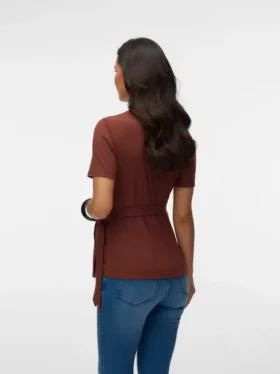 Bodycon-Fit-Top mit V-Ausschnitt