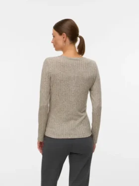 Bodycon-Fit-Top mit V-Ausschnitt