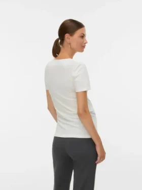 Bodycon-Fit-Top mit V-Ausschnitt