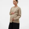 Gestrickter Pullover für Umstandsmode
