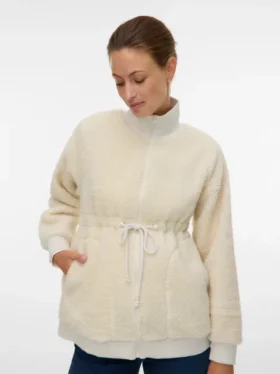 Hoher Kragen, elastische Bündchen, verstellbare Träger, voluminöse Ärmel, Jacke