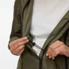 Mantel mit hohem Stehkragen und elastischen Manschetten