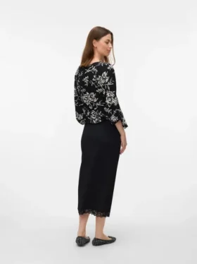Midi-Rock mit hoher Taille