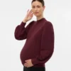 Pullover mit normaler Passform, hohem Kragen und Ballonärmeln