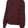 Pullover mit normaler Passform, hohem Kragen und Ballonärmeln