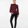 Pullover mit normaler Passform, hohem Kragen und Ballonärmeln