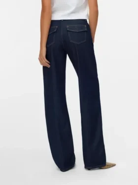 Snrancy Jeans mit mittlerer Leibhöhe und weitem Bein