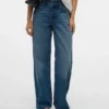 Snrancy Jeans mit mittlerer Taillenhöhe und weitem Bein