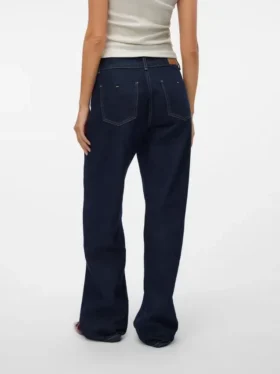 Snrancy Jeans mit mittlerer Taillenhöhe und weitem Bein