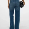 Snrancy Jeans mit mittlerer Taillenhöhe und weitem Bein