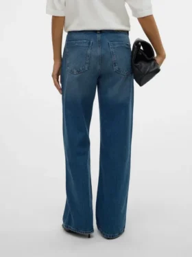 Snrancy Jeans mit mittlerer Taillenhöhe und weitem Bein