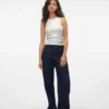 Snrancy Jeans mit mittlerer Taillenhöhe und weitem Bein