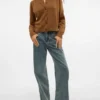 Snrancy Jeans mit mittlerer Taillenhöhe und weitem Bein