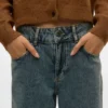 Snrancy Jeans mit mittlerer Taillenhöhe und weitem Bein