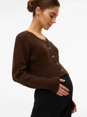 Strickcardigan mit Rundhalsausschnitt und normaler Passform aus Strickwaren