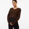 Strickcardigan mit Rundhalsausschnitt und normaler Passform aus Strickwaren