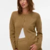 Strickjacke mit Rundhalsausschnitt aus Strickwaren in Regular-Fit