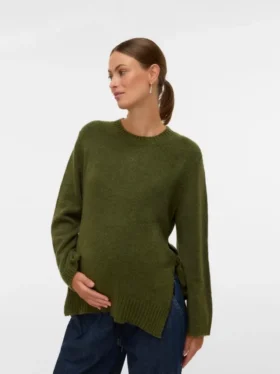 Strickpullover mit Rundhalsausschnitt und normaler Passform aus Strickwaren