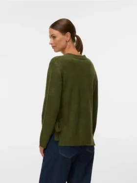 Strickpullover mit Rundhalsausschnitt und normaler Passform aus Strickwaren