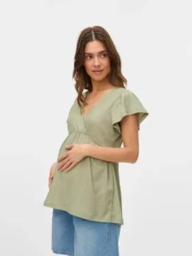 Top mit V-Ausschnitt in Regular-Fit
