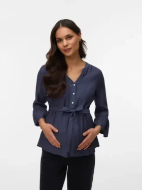 Top mit V-Ausschnitt in Regular-Fit