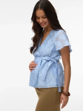 Top mit V-Ausschnitt in Regular-Fit
