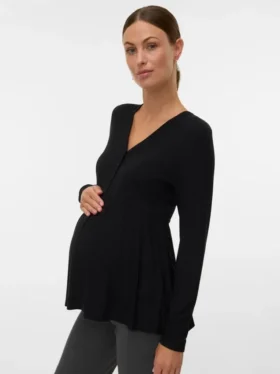 Top mit V-Ausschnitt in Regular-Fit