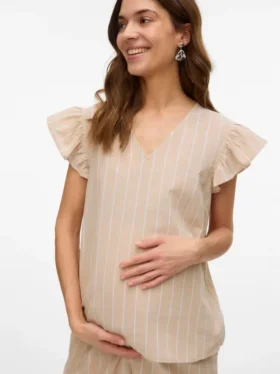 Top mit V-Ausschnitt in Regular-Fit