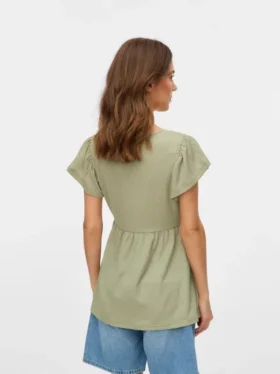 Top mit V-Ausschnitt in Regular-Fit