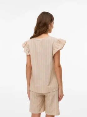 Top mit V-Ausschnitt in Regular-Fit