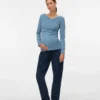 Top mit V-Ausschnitt in Regular-Fit