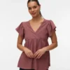 Top mit V-Ausschnitt in Regular-Fit
